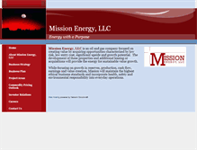 Tablet Screenshot of missionenergyllc.com